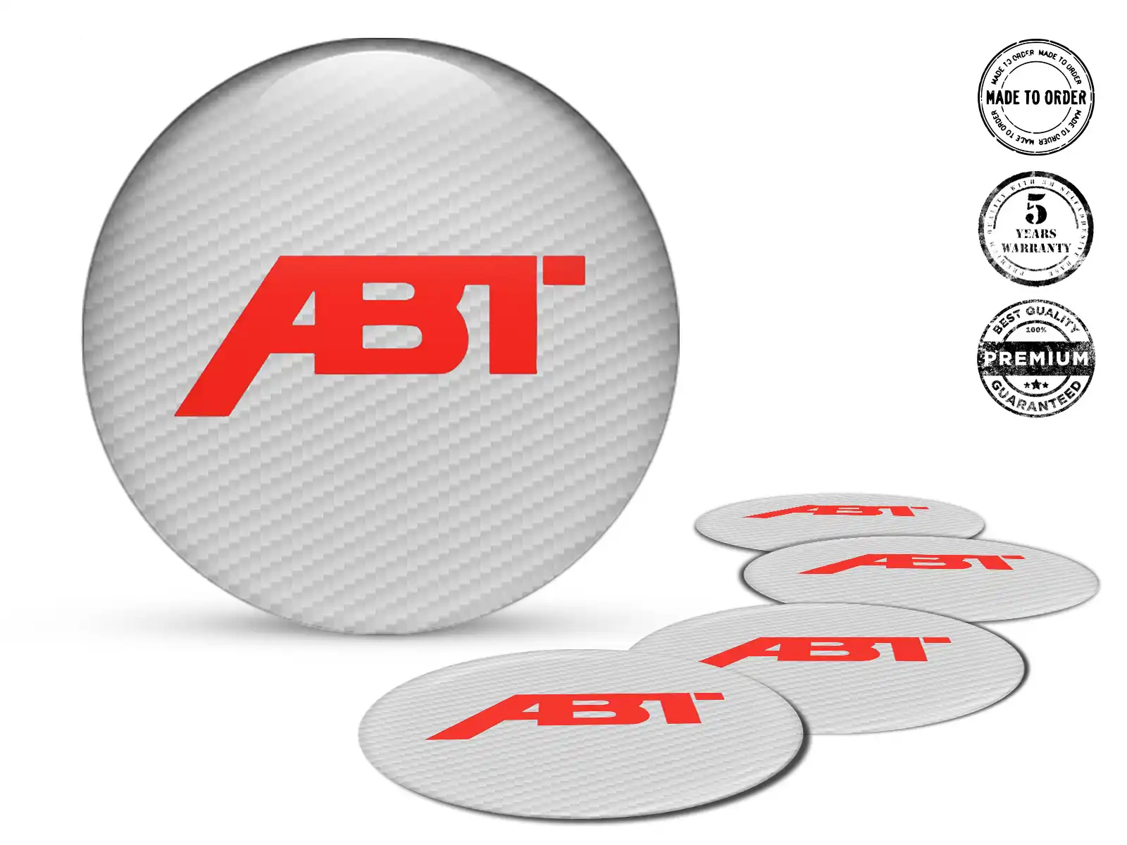 ABT Radaufkleber Logo Harzgewölbtes Design